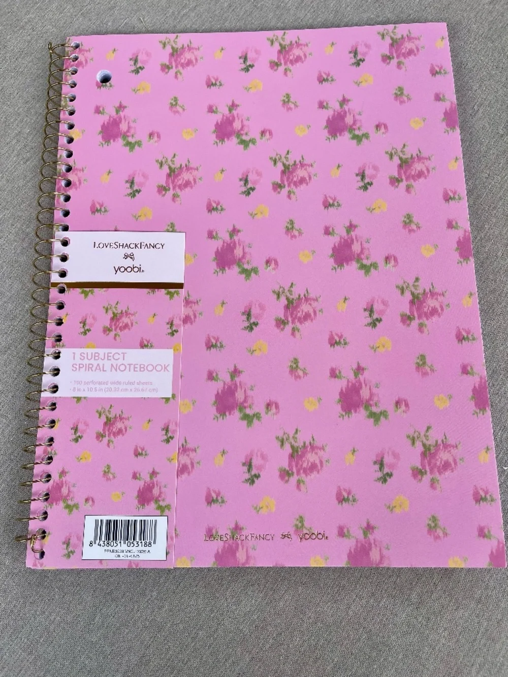 NWT LoveShackFancy x Target Ikat Rose Wide Ruled 1 Subject Notebook | Ibiza Suns